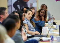 A row of attendees at the workshop