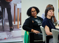 A woman listening to what is being discussed