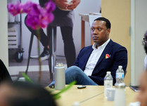 A man listening to what is being discussed