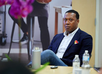 A man listening to what is being discussed