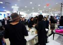 Product representatives talking with interested attendees