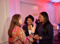 Workshop attendees talking with each other