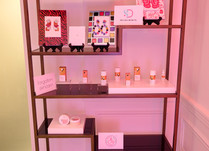 Shelf of products from workshop attendees