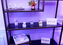 A shelf with Bea's Bayou and Maple Organics products