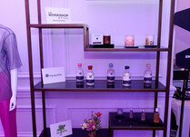 A shelf with Wax Buffalo, Toa Waters and Ivyees products