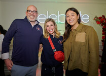 Two Bright Girl representatives with a panelist